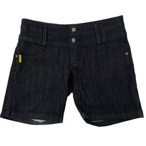 Lole Jean Shorts Women's Size 4 Black Stretch Denim Organic Cotton